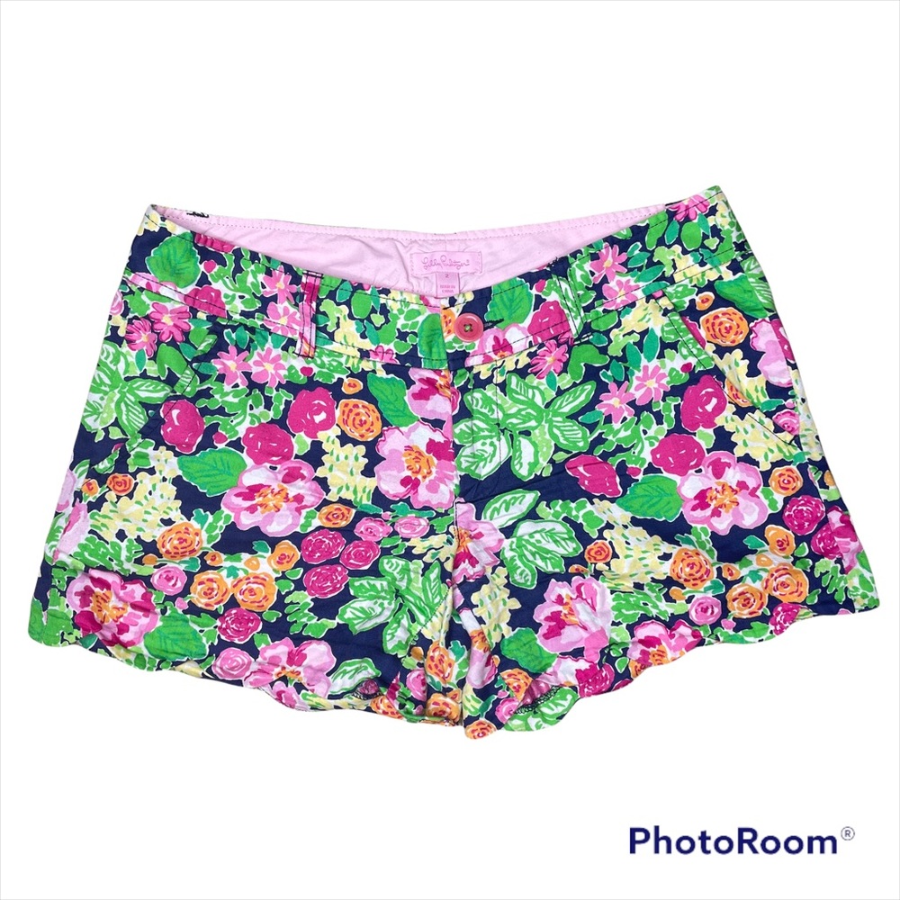 Lilly Pulitzer Floral Women Shorts - Pink, Green, Blue